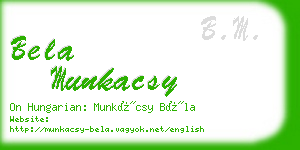 bela munkacsy business card